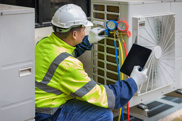 Professional Air Duct Cleaning technician working in Bath, PA